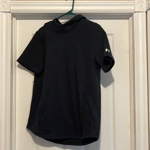 Under Armour shirt sleeve hooded  sweatshirt  size large new